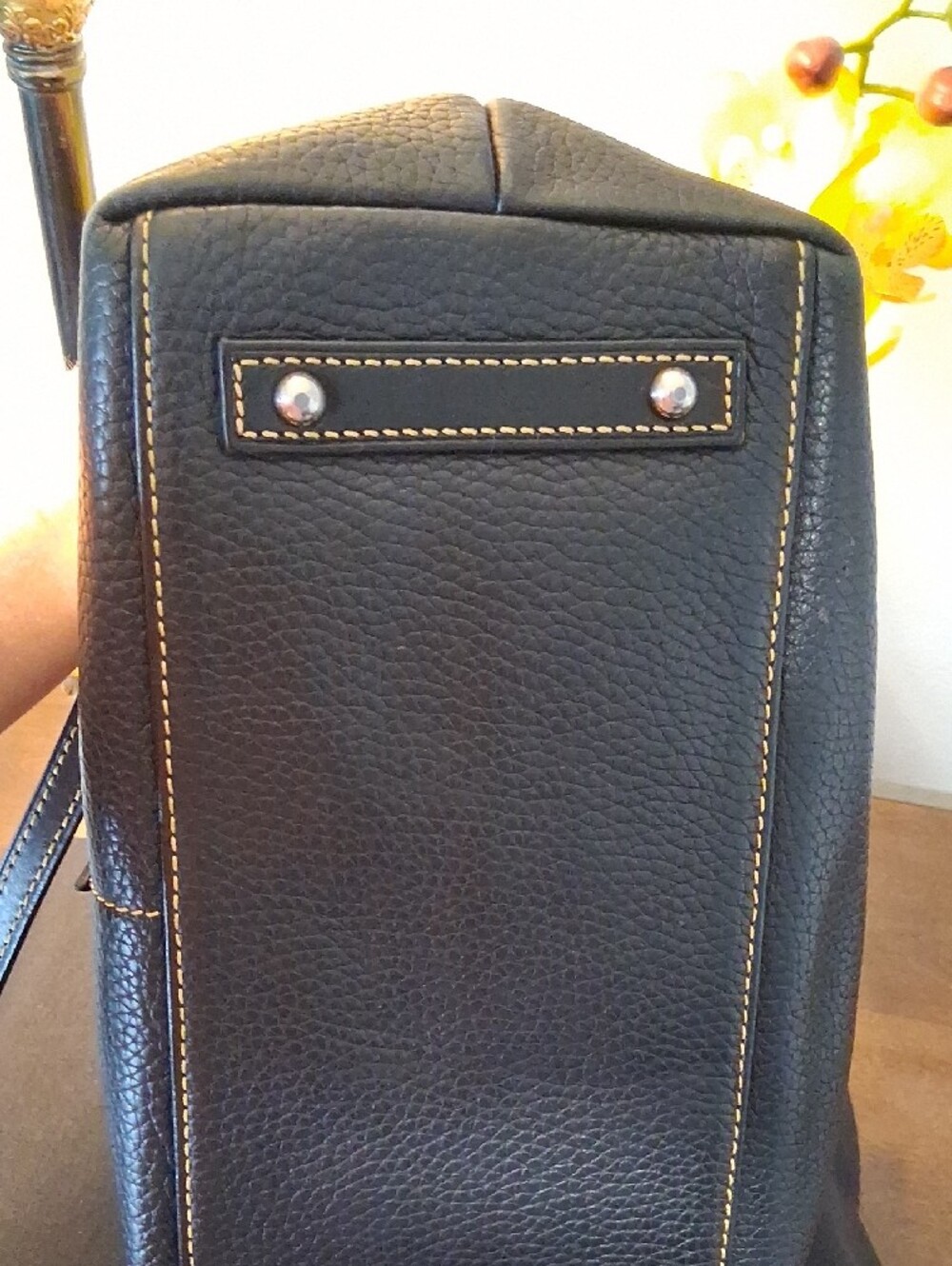 Dooney & Bourke Black Pebble Leather Tote with Matching Wallet - Picture 8 of 16